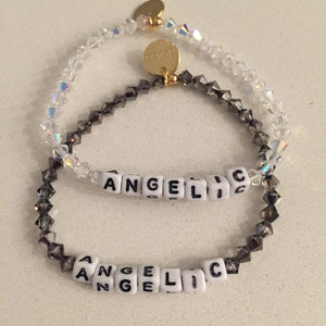 Both colors of the two ANGELIC bracelets. 